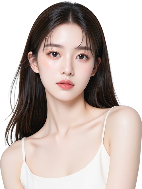 보톡스 시술 부위 여성 모델